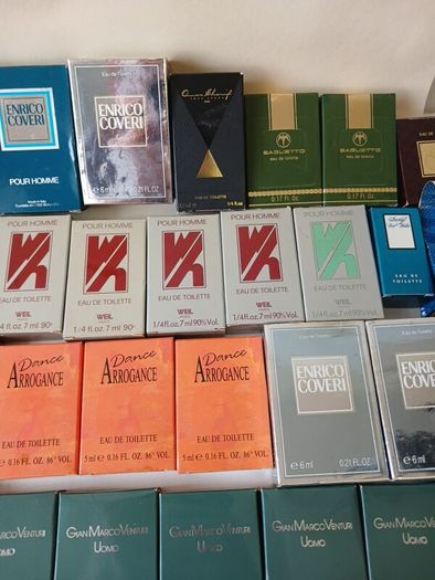 70 Vintage Sample Perfume and Cologne Bottles (unused)
