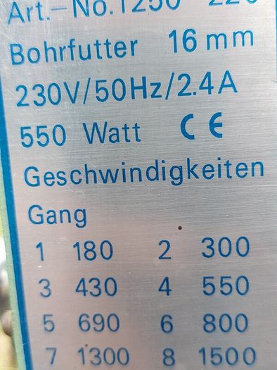 Table Top Bruder Mannesmann Werkzeuge Saulenbohrmaschine, In As New Condition, Works Great, Very Heavy