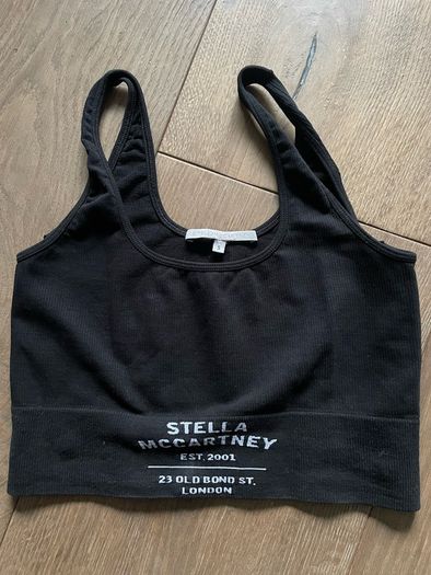 Womens top Stella McCartney bralette cropped black vest size S
