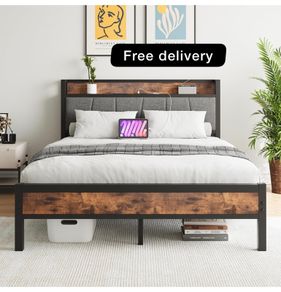 Kingsize Bed Base with Charging Station