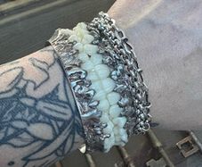 1 Full Set of Resin Teeth Soldered Oddity Curiosity Bangle