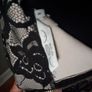 Beautiful Fitted Black Lace Look Floral Pencil Skirt (Size 8) Image 5