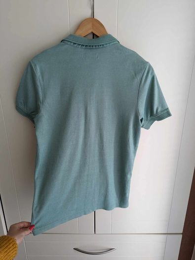 polo shirt Tu man, size S mens top polo shirts, beautiful green color, fastened with buttons