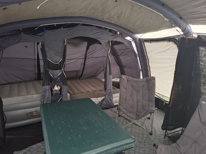 Kampa Croyde 6 Air Pro complete set up