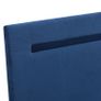 Bed Frame with LED Blue Fabric 150x200 cm Image 6