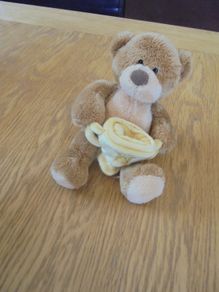 Cuddly "Gant" Brown Bear with Gold Star Winning Cup for Sale
