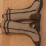 Brand New Black and White Tall Boots, Size 40 Image 8