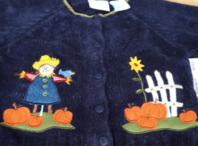Halloween navy cardigan baby lovely detail tag attached