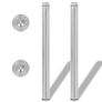 Telescopic Table Legs 4 pcs Brushed Nickel 710 mm-1100 mm Image 3