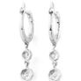 Natural Diamond Hoop Earrings White gold Brand New Image 2