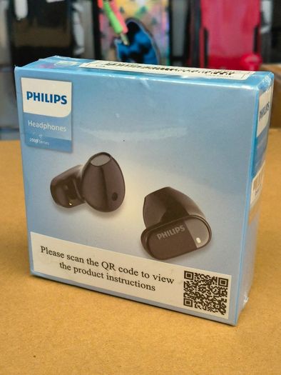 PHILIPS True Wireless Earphones Earbuds - Comfortable for iPhone/ Android, Built-in Microphone Sweat Wireless Headset, Wireless Headphones TAT2169 / New
