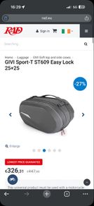 Givi T sport easy lock bike storage bags