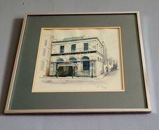 Vintage Abbey theatre watercolour