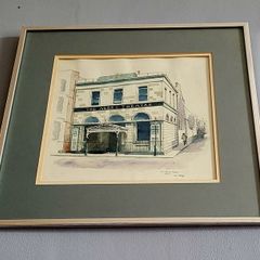 Vintage Abbey theatre watercolour