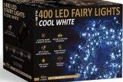 Christmas Tree Fairy Lights - 400 LED Cool White with 8 Different Modes; for Outdoor &amp; Indoor Use, Plug in Xmas Party Decorations - 400 LED/ 40M Lit-Length