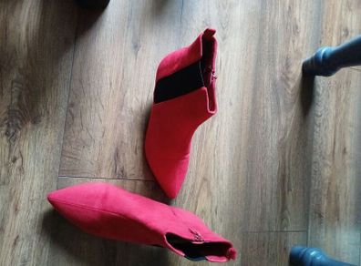 red marks and spencer boots