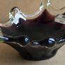 Newgrange purple inksplash glass candleholder bowl 22cm Image 8
