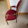 Gold & red velvet chair Image 2