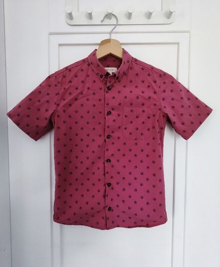 River island short sleeve skull print shirt