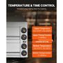 Electric Pizza Oven for Countertops, 12-inch, 1700W, with Temp Control & 0-60 Min Timer, Even Baking Technology & Easy Clean Crumb Tray Image 4