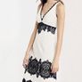 KAREN MILLEN Ivory & Black Lace Midi Dress Image 10