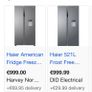 1000 Euro New Haier American Fridge Freezer Free Local Delivery Image 6