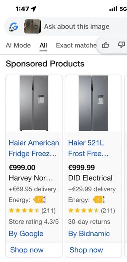 1000 Euro New Haier American Fridge Freezer Free Local Delivery