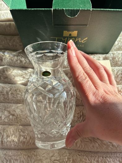 Vintage Tyrone Irish Crystal 6" Flared Vase (Boxed Set)