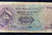 CONGO (Democratic Republic) - 500 Francs 1962 Banknote Note - P 7a P7a (VG) RARE