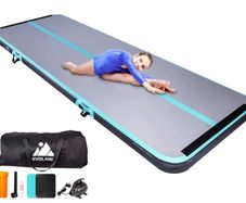 3M Inflatable Gymnastics Mat Tumbling Mat, 10cm Thick Practice Gymnastics Workout Mat Practice for Home Use, Beach, Park Exercise Fitness (FREE POSTAGE)