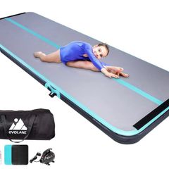 3M Inflatable Gymnastics Mat Tumbling Mat, 10cm Thick Practice Gymnastics Workout Mat Practice for Home Use, Beach, Park Exercise Fitness (FREE POSTAGE)