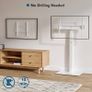 NEW SALE | TV Floor Stand for 30-70 inch LED LCD OLED Plasma Flat Curved TVs, Height Adjustable Tall TV Stand with Brackets up to 40kg, Max VESA 600x400mm White Image 3