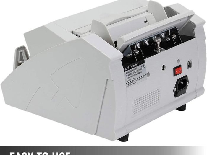 Money Bill Counter 1000 PCS/min 80W Currency Cash Counting Machine UV MG Counterfeit Detection with LED Display (FREE POSTAGE)