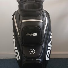 Ping DLX Black Leather Cart Golf Bag