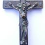 Antique Pectoral Cross: Monk Crucifix, Skull & Crossbones Charm Image 2