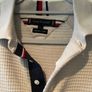 Tommy Hilfiger Cream Textured Knit Polo Shirt Size S Image 4
