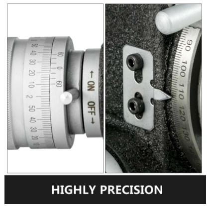 BRAND NEW Horizontal Vertical Rotary Table 4"/100mm 4-Slot MT-2 W/ 3 Dividing Plates for Milling Drilling Machine