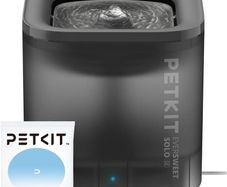 Cat Water Fountain, EVERSWEET SOLO SE, 1.85L Ultra Quiet Automatic Cat Drinking Fountain for Indoor Use, Easy-Clean Design with Carbon Filter and Separate Base, Plug-In Cat Water Dispenser