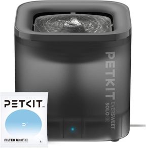 Cat Water Fountain, EVERSWEET SOLO SE, 1.85L Ultra Quiet Automatic Cat Drinking Fountain for Indoor Use, Easy-Clean Design with Carbon Filter and Separate Base, Plug-In Cat Water Dispenser
