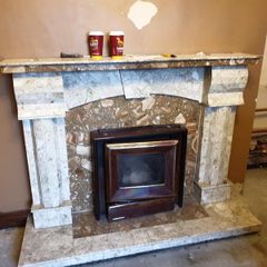 Marble fireplace