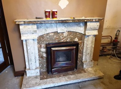 Marble fireplace