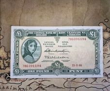 1 Pound Lady Lavery 13/5/66 IRISH NOTE