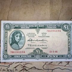 1 Pound Lady Lavery 13/5/66 IRISH NOTE
