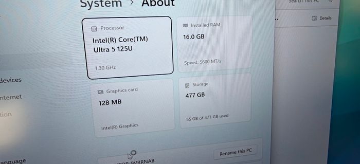 Dell 5 series latitude. 5450 Intel ultra 5