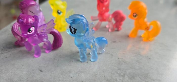 6 x Mane Six mini Figures 2inch transparent MLP G4 My Little Pony