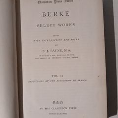 Burke - Select Works: Reflections on the Revolution in France by E.J. Payne 1888 Edition