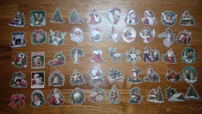 50pcs Retro Christmas/New Year Stickers