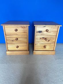 2 x Pine Bed Side Units