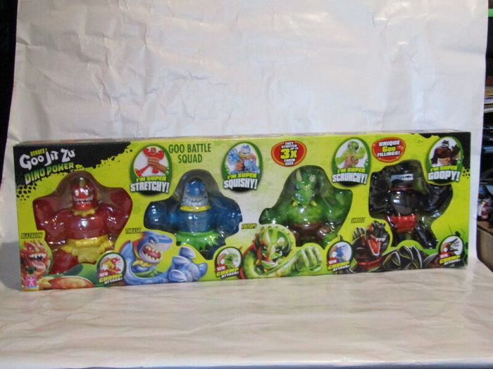 Heroes of Goo Jit Zu Dino Power 4 Pack Figure Set Brand New Sealed Very Rare Hard To Find