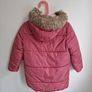 Girls 5-6yrs pink padded hooded coat & gloves Image 2
